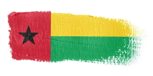 Penseelstreek vlag Guinee-Bissau — Stockfoto