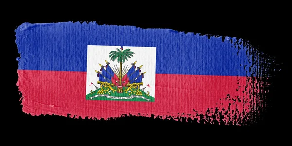Penseldrag flagga haiti — Stockfoto