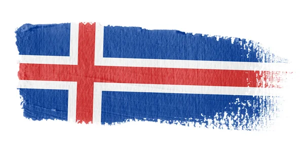 Pincelada Bandera Islandia —  Fotos de Stock