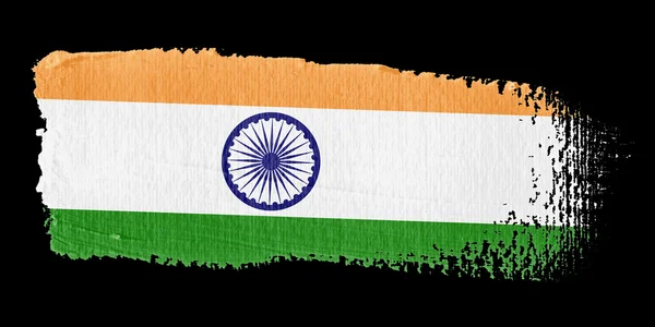 Pinselstrich-Flagge Indien — Stockfoto