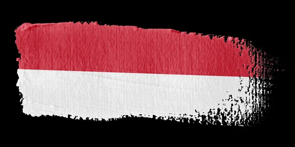 Pinselstrich Flagge Indonesiens — Stockfoto