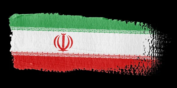 Brushstroke Flag Iran — Stock Photo, Image