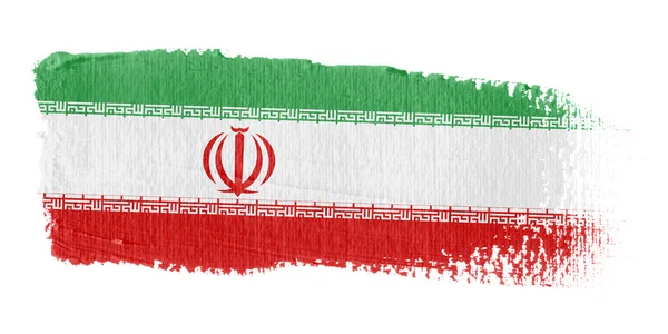 Penseelstreek vlag iran — Stockfoto
