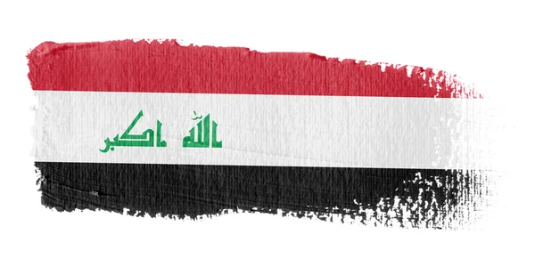 Penseelstreek vlag Irak — Stockfoto