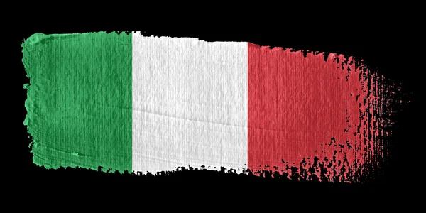 Ecsetvonás zászló Olaszország — Stock Fotó