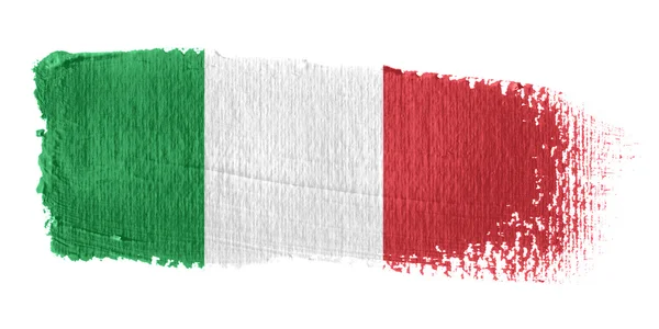 Pincelada Bandera Italia — Foto de Stock