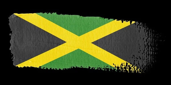 Pincelada Bandeira Jamaica — Fotografia de Stock