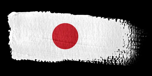 ब्रशस्ट्रोक ध्वज जपान — स्टॉक फोटो, इमेज