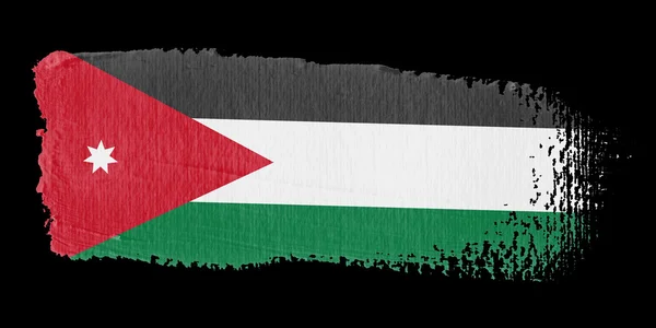 Brushstroke σημαία Ιορδανία — Φωτογραφία Αρχείου