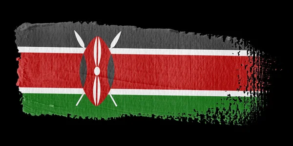 Brushstroke Bandeira Quênia — Fotografia de Stock