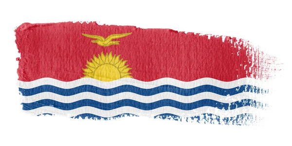 Kiribati ecsetvonás zászló — Stock Fotó