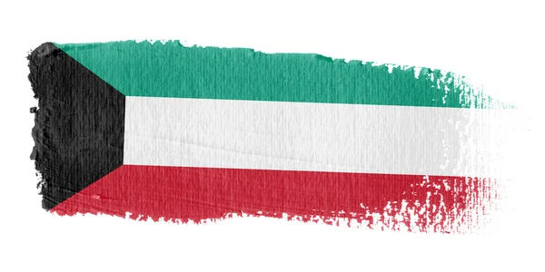 Brushstroke Kuveyt bayrağı — Stok fotoğraf
