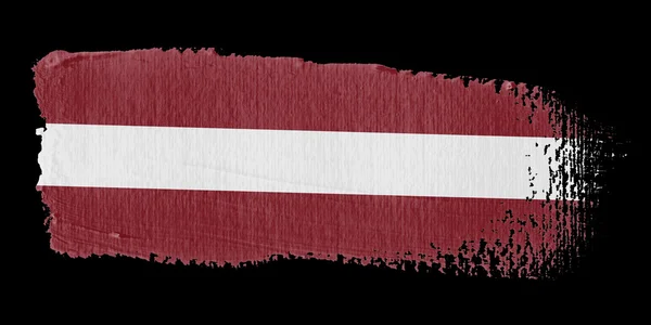 Brushstroke Letonya bayrağı — Stok fotoğraf