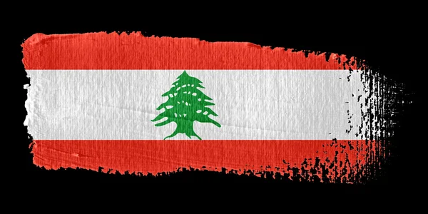 Pincelada Bandera Líbano — Foto de Stock