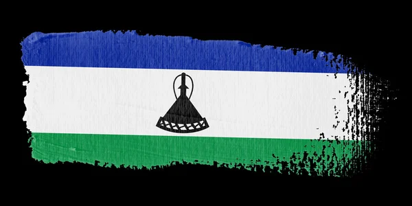 Pincelada Bandera Lesotho —  Fotos de Stock