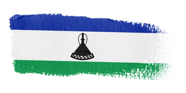 Brushstroke Flag Lesotho — Stock Photo, Image
