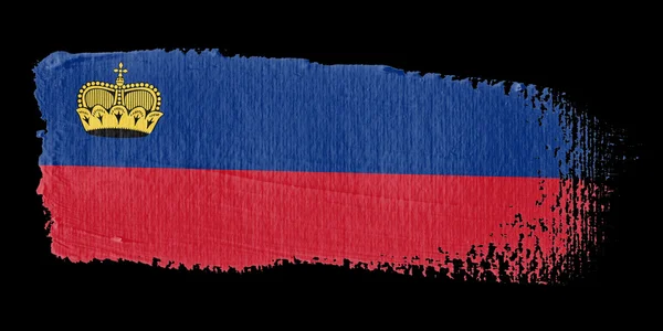Pincelada Bandera Liechtenstein —  Fotos de Stock