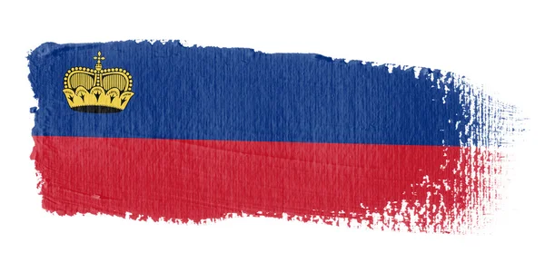 Pincelada Bandera Liechtenstein —  Fotos de Stock