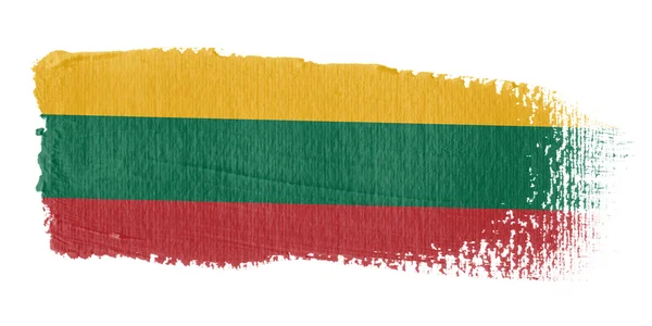 Penseldrag flagga Litauen — Stockfoto