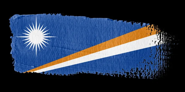 Penseldrag flagga Marshallöarna — Stockfoto