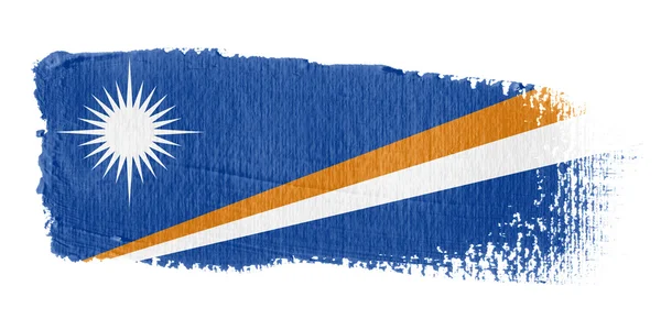 Brushstroke Bandeira Ilhas Marshall — Fotografia de Stock