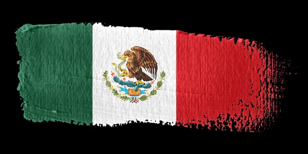 Pincelada Bandeira México — Fotografia de Stock