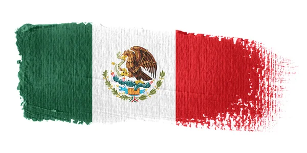 Penseelstreek vlag mexico — Stockfoto