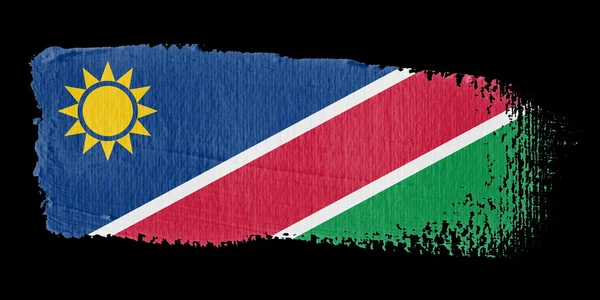 Pincelada Bandera Namibia —  Fotos de Stock