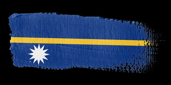 Pincelada Bandeira Nauru — Fotografia de Stock