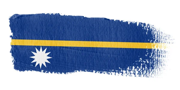 Ecsetvonás zászló-Nauru — Stock Fotó