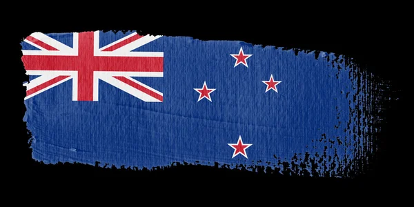 Penseldrag flagga Nya Zeeland — Stockfoto