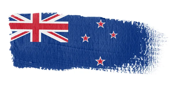 Ecsetvonás zászló Új-Zéland — Stock Fotó