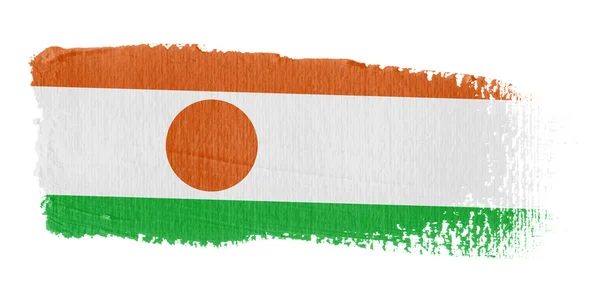 Ecsetvonás zászló Niger — Stock Fotó
