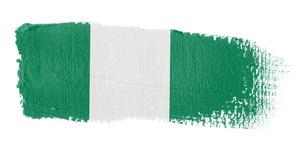 Brushstroke Flag Nigeria — Stock Photo, Image