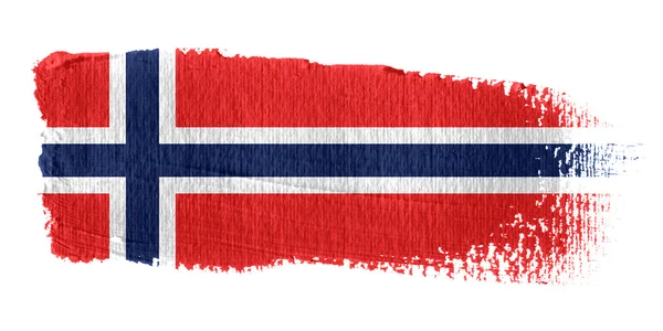 Pincelada Bandera Noruega —  Fotos de Stock