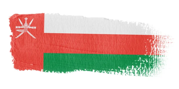 Pociągnięcie Flaga Omanu — Zdjęcie stockowe