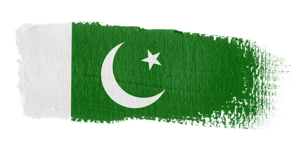 Brushstroke Bandeira Paquistão — Fotografia de Stock