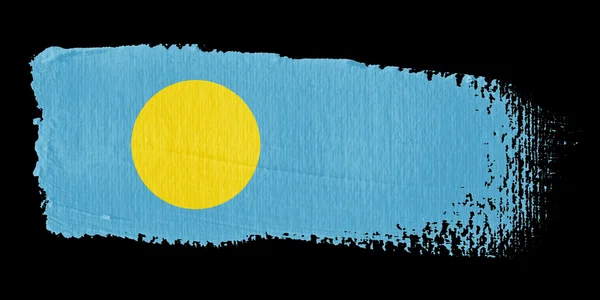 Pincelada Bandera Palau —  Fotos de Stock
