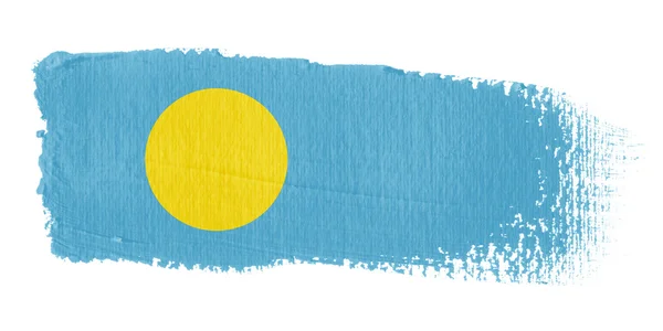 Brushstroke Flagg Palau – stockfoto