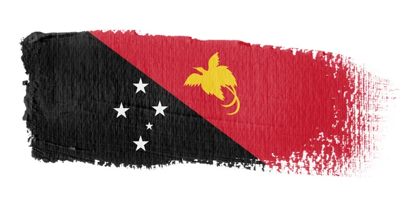 Brushstroke σημαία Παπούα Νέα Γουινέα — Φωτογραφία Αρχείου