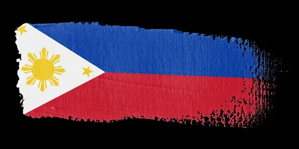 Penseldrag flagga Filippinerna — Stockfoto