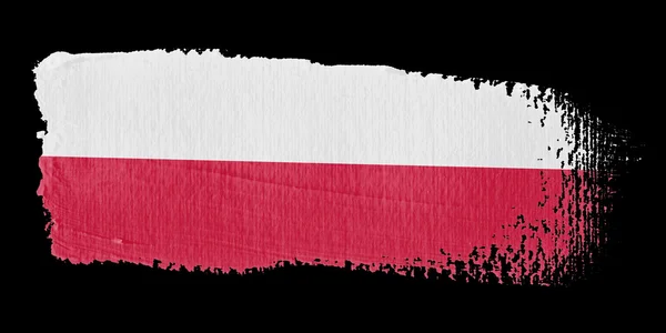 Bandiera pennellata Polonia — Foto Stock