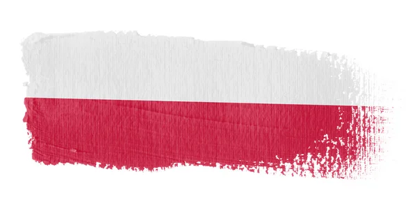 Флаг Польши по мазку кистью — стоковое фото