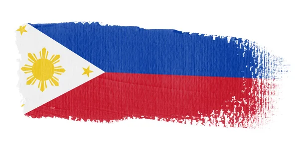 Brushstroke Bandeira Filipinas — Fotografia de Stock
