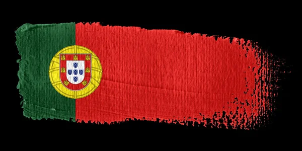 Penseldrag flagga portugal — Stockfoto