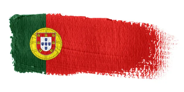 Pincelada Bandera Portugal —  Fotos de Stock
