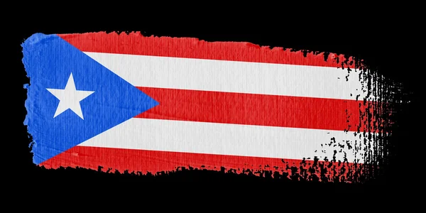 Brushstroke Bandeira Porto Rico — Fotografia de Stock