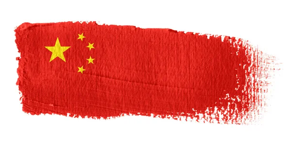 Pincelada Bandera China —  Fotos de Stock
