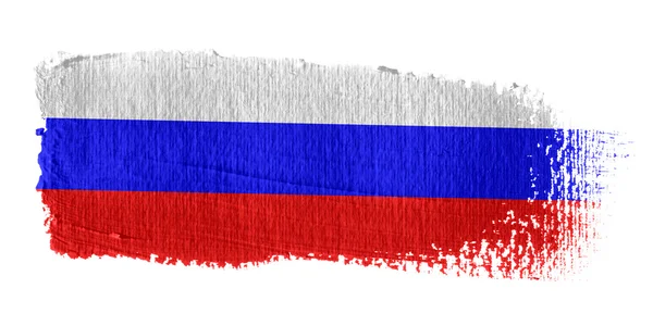 Penseelstreek vlag Rusland — Stockfoto
