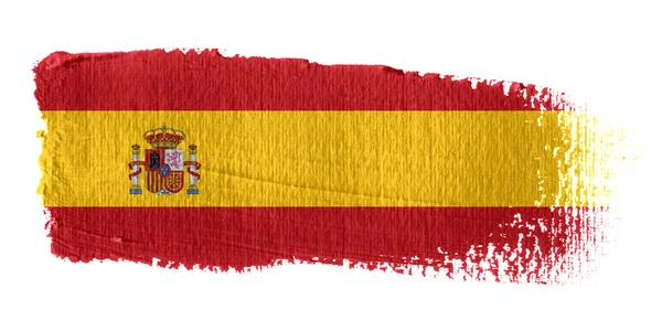 Pincelada Bandeira Espanha — Fotografia de Stock